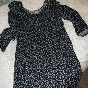 flower print flowy dress